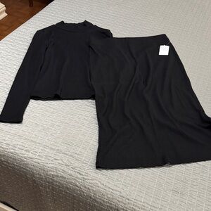 Time and Tru Black Skirt Set